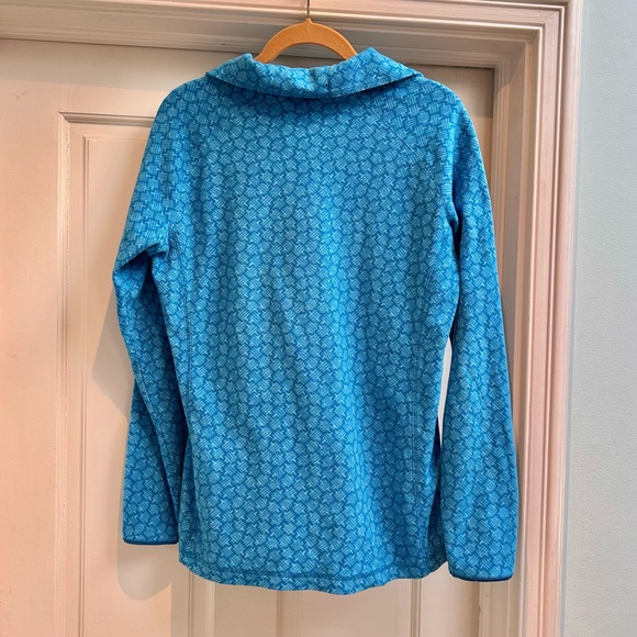 Columbia Turquoise Fleece Quarter Zip Jacket Women’s Sz Large - Picture 6 of 8